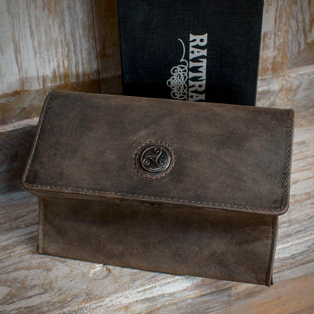 Rattray's Peat Leather Pipe Tobacco Pouch - Large Stand Up 3
