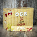 OCB Kingsize Slim Rice Rolling Papers & Tips - Box of 32