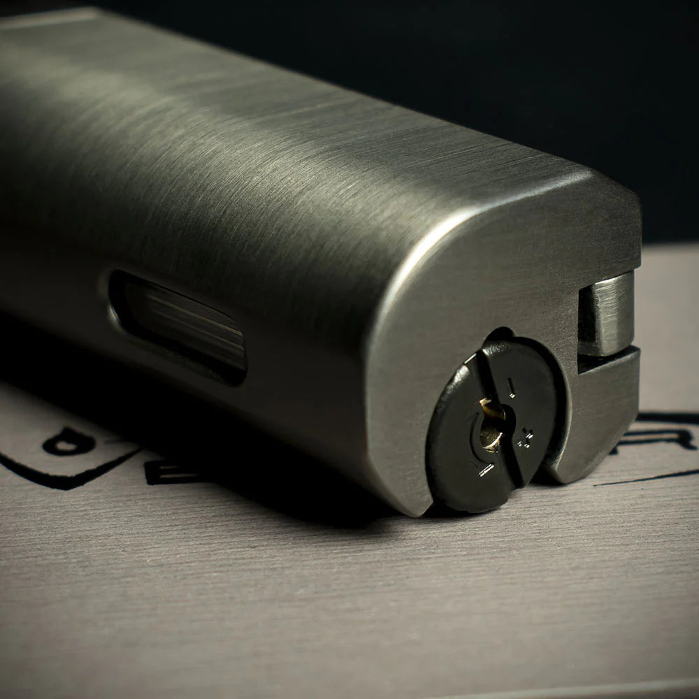 Vector Caliper Single Jet Flame Cigar Lighter With Punch Cutter - Gunmetal