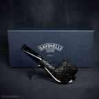 Savinelli Mini -  Black Rusticated Briar Smoking Pipe - Shape 128 (6mm)