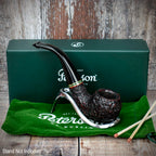 Peterson of Dublin Emerald Rusticated Briar Smoking Pipe - Shape 03 - 9mm