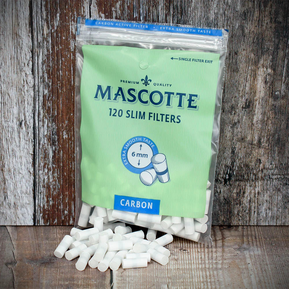Mascotte Carbon Slim Filter Tips - Bag of 120