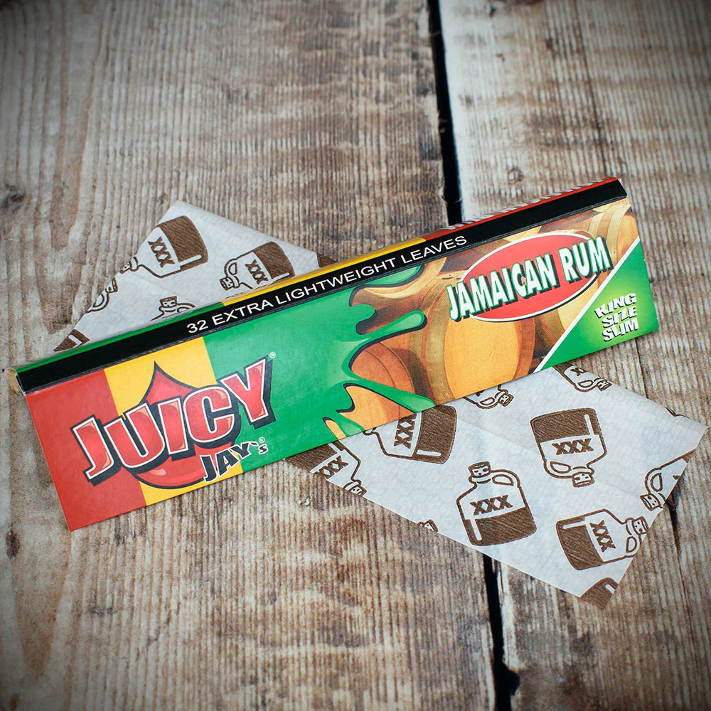 Juicy Jay's King Size Slim Rolling Papers - Jamaican Rum
