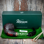 Peterson of Dublin Emerald Rusticated Briar Smoking Pipe - Shape XL02 - 9mm