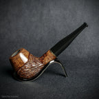 Jean Claude 9mm Filter Rustic Wave Briar Smoking Pipe - Shape 04