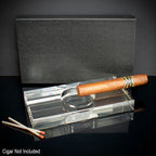 Rectangular Crystal Cigar Ashtray - 2 Cigar Rests