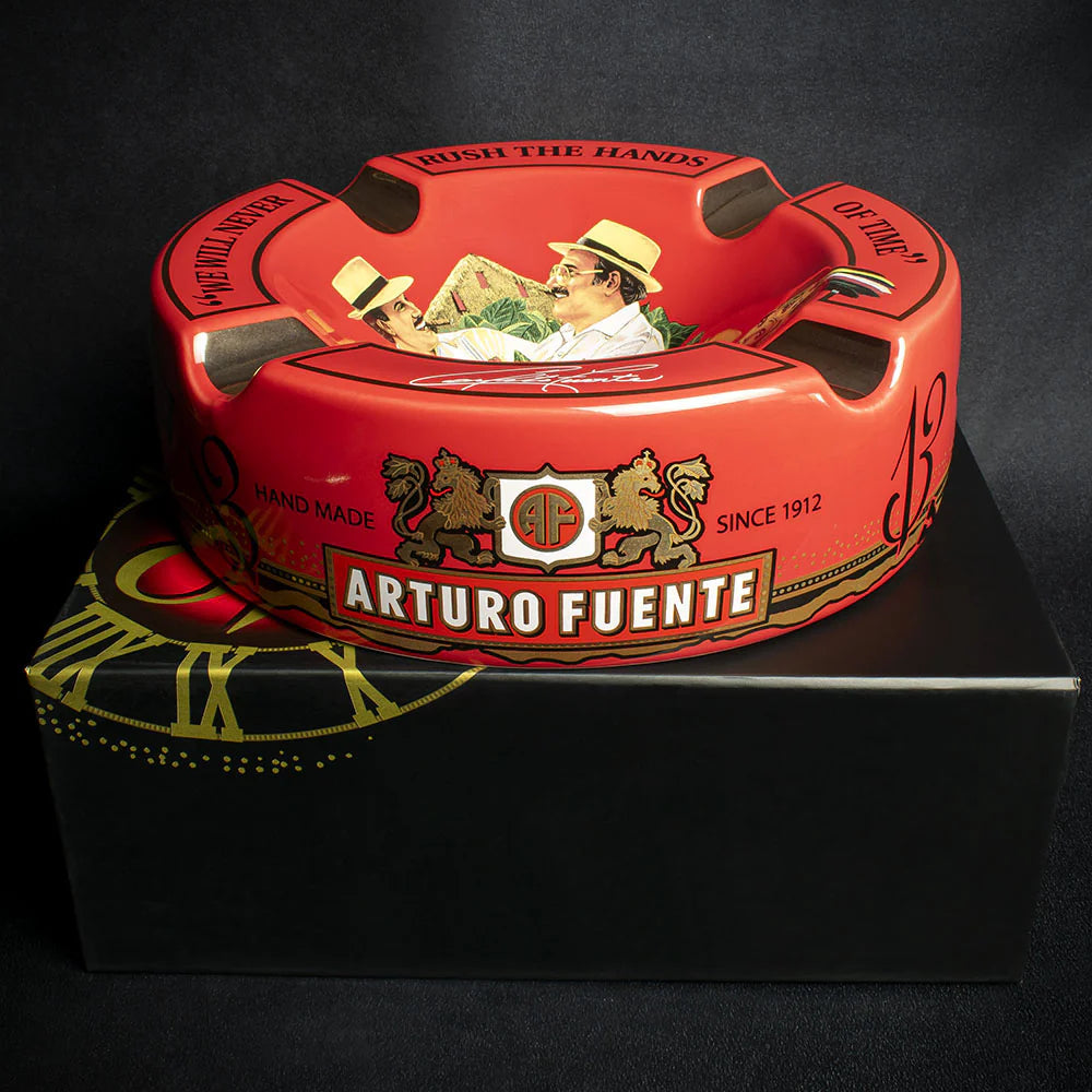 Arturo Fuente Hands of Time Ashtray - Red + Short Story Cigar