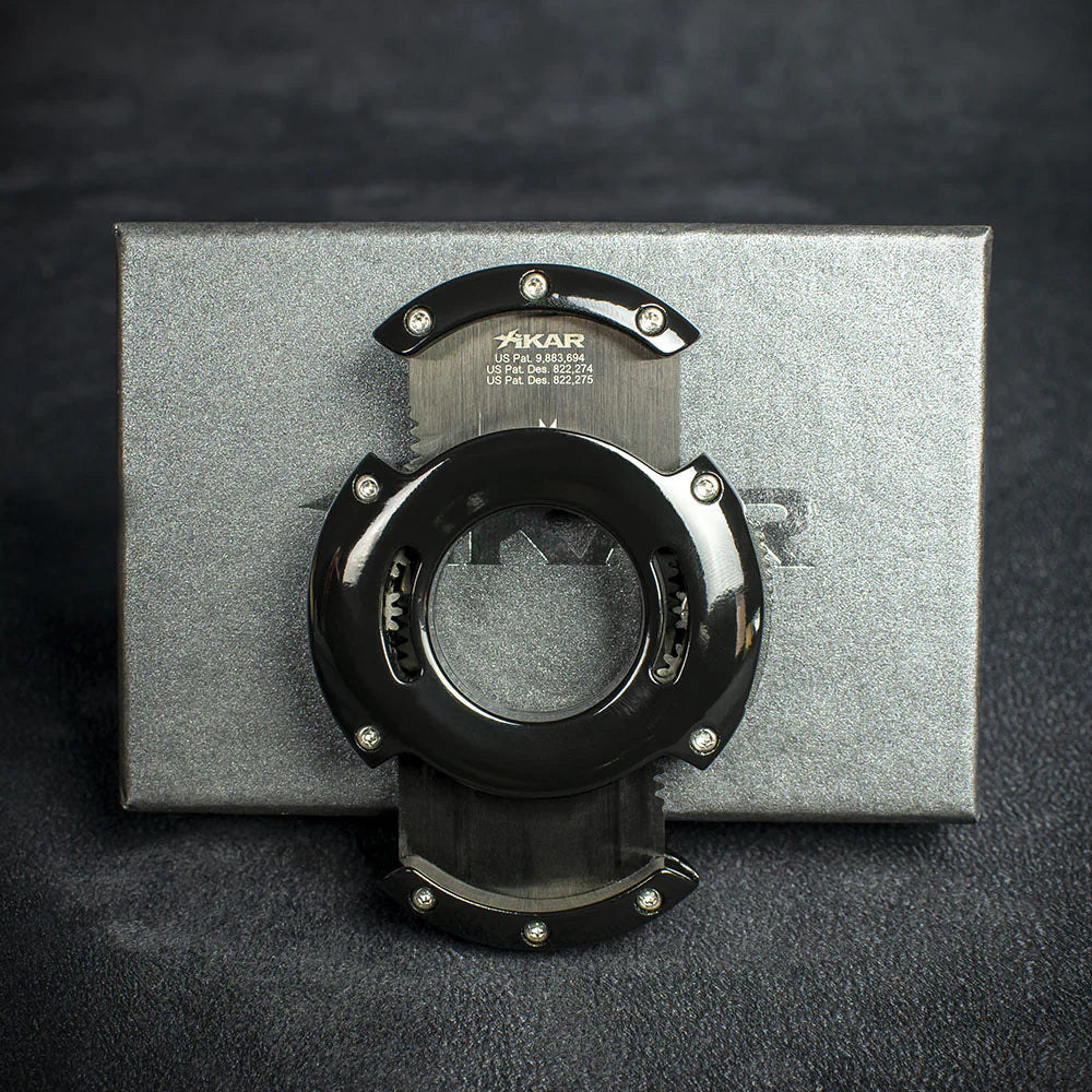 Xikar XO Black on Black Double Blade Guillotine Cigar Cutter