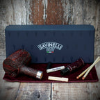 Savinelli Bacco Rusticated Dark Brown 311 - 6mm Briar Pipe