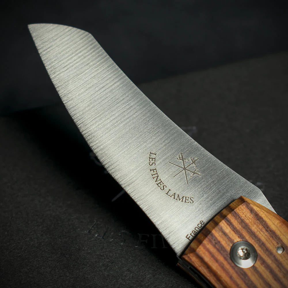 Les Fines Lames Le Petit Cigar Cutter & Knife - Compass Dominican Republic Kingwood