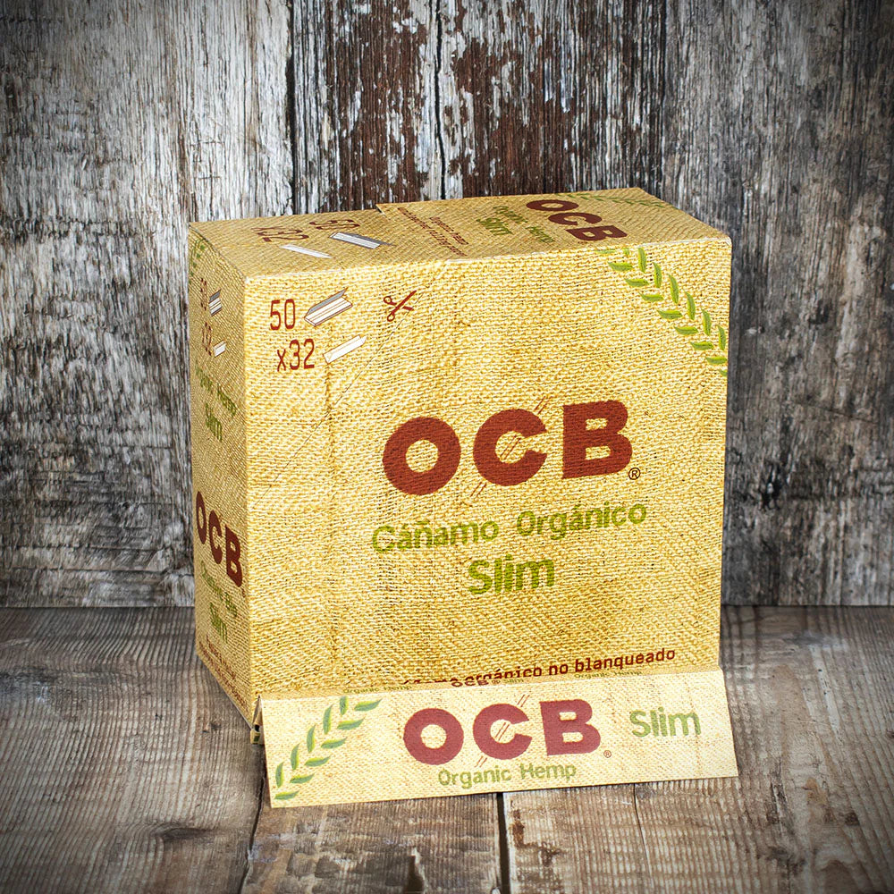 OCB Kingsize Slim Organic Hemp Rolling Papers - Box of 50