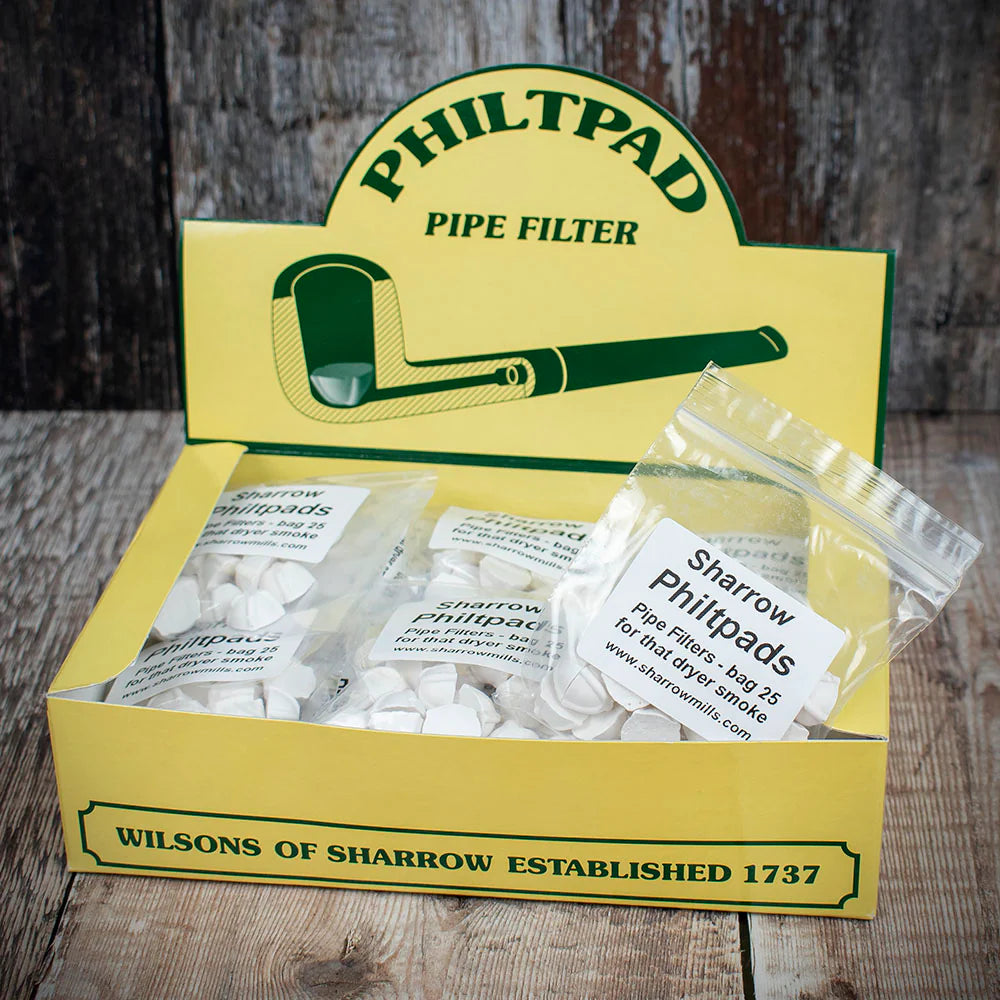 Sharrow Philtpads White Chalk Pipe Filters - Bag of 25