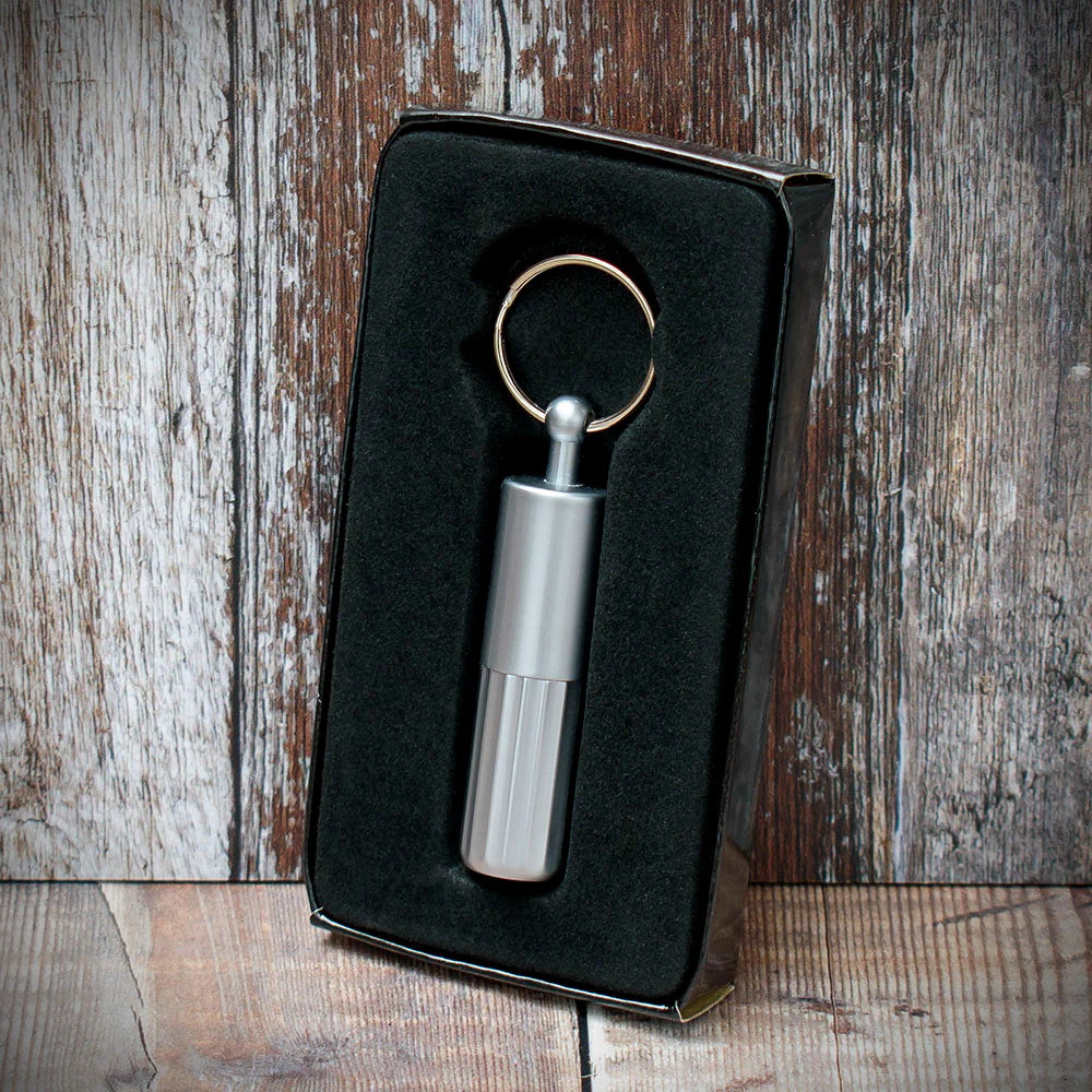 Compact Double Punch Cigar Tool 10mm & 12mm - Satin Silver