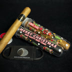Merry Christmas Cigar Gift Tube with Smoke-King Cigar Cutter