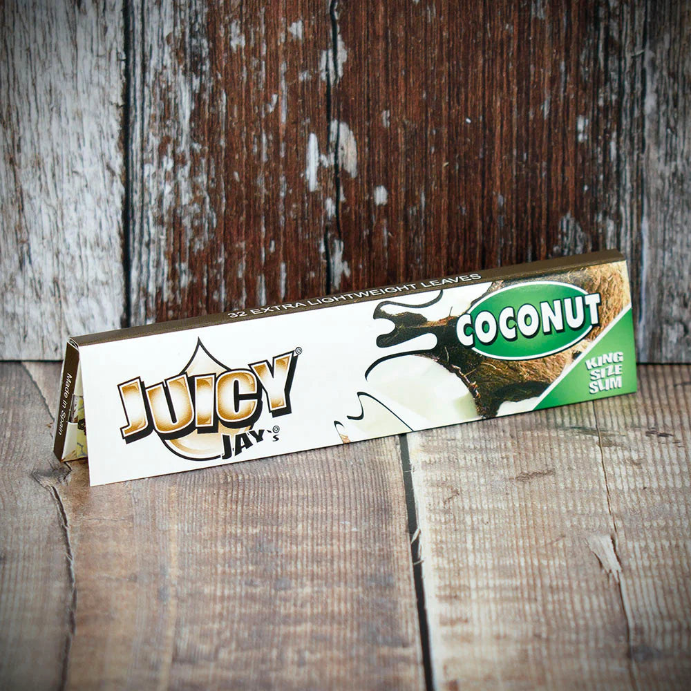Juicy Jay's King Size Slim Rolling Papers - Coconut