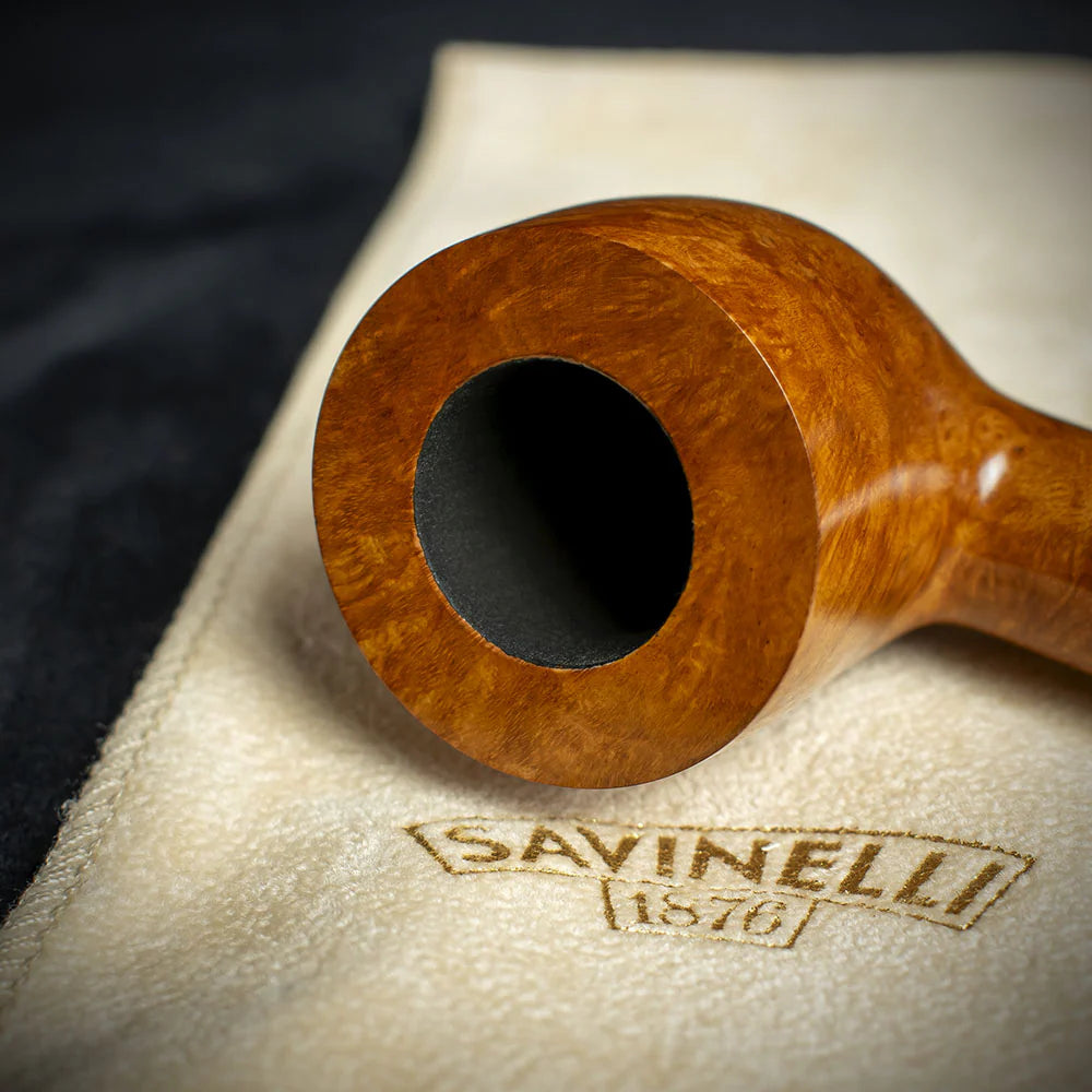 Savinelli Mini -  Smooth Briar Smoking Pipe - Shape 128 (6mm)
