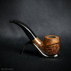 Jean Claude 9mm Filter Rustic Wave Briar Smoking Pipe - Shape 51