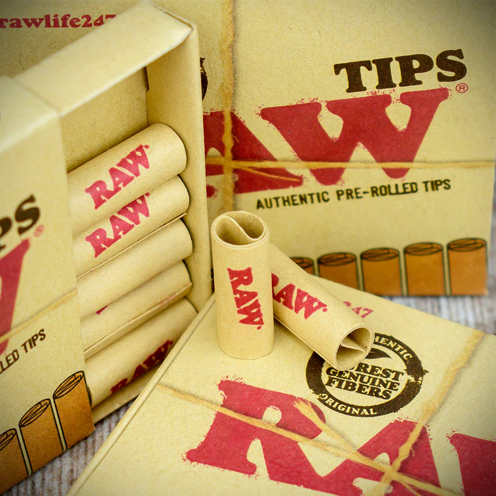 RAW Natural Pre-Rolled Filter Tips - Bundle of 3