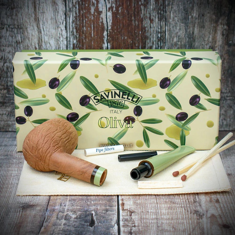 Savinelli Oliva Natural Rustic 111 - 6mm Briar Pipe