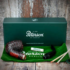 Peterson of Dublin Emerald Rusticated Briar Smoking Pipe - Shape 69 - 9mm