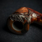 Jean Claude 9mm Filter Dark Rustic Briar Smoking Pipe - Shape 52