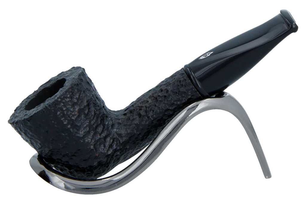 Savinelli Mini -  Black Rusticated Briar Smoking Pipe - Shape 409 (6mm)