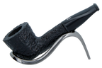 Savinelli Mini -  Black Rusticated Briar Smoking Pipe - Shape 409 (6mm)