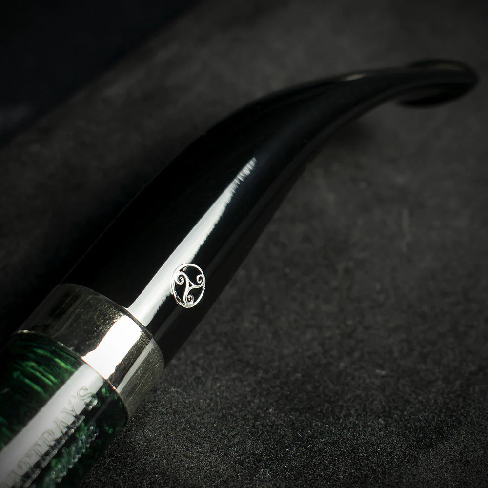 Rattray's Lowland 63 Green Smooth Bent 9mm Pipe