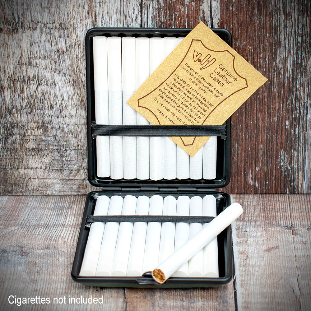 Kingsize Cigarette Case Vom Hofe Green Suede Leather