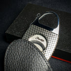 Passatore Chrome & Carbon Check Double Blade Guillotine Cigar Cutter