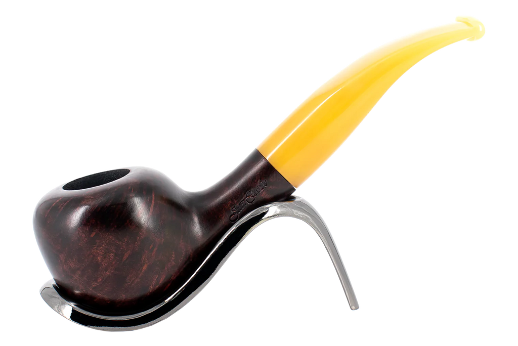 Jean Claude 9mm Yellow Tortoise Shell Briar Smoking Pipe - Shape 51