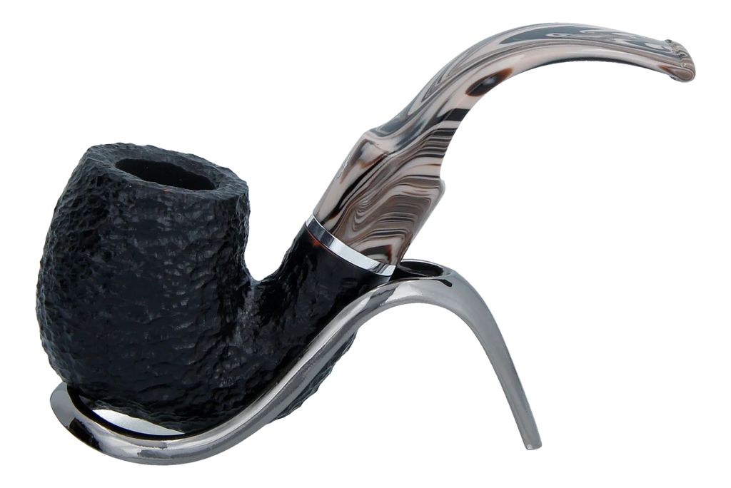 Savinelli Morellina Rustic Black 614R - 6mm Briar Pipe