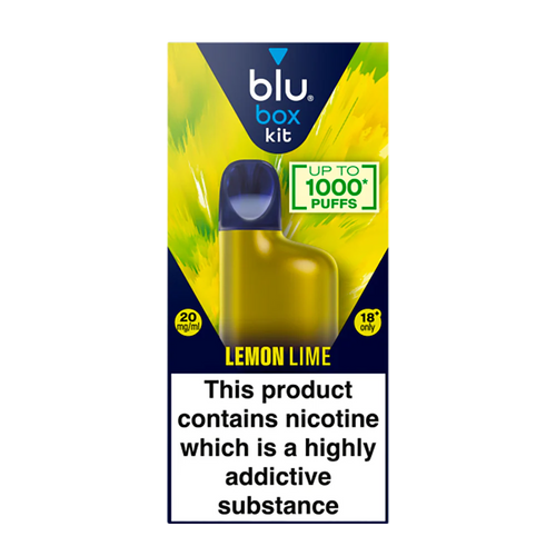 blu box kit Recharchable Device + Lemon Lime Vape Pod 2ml 20mg/ml Nicotine