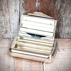 Tobacco Tin with Paper Holder (Gift Boxed)  - Honeycomb Pattern Top