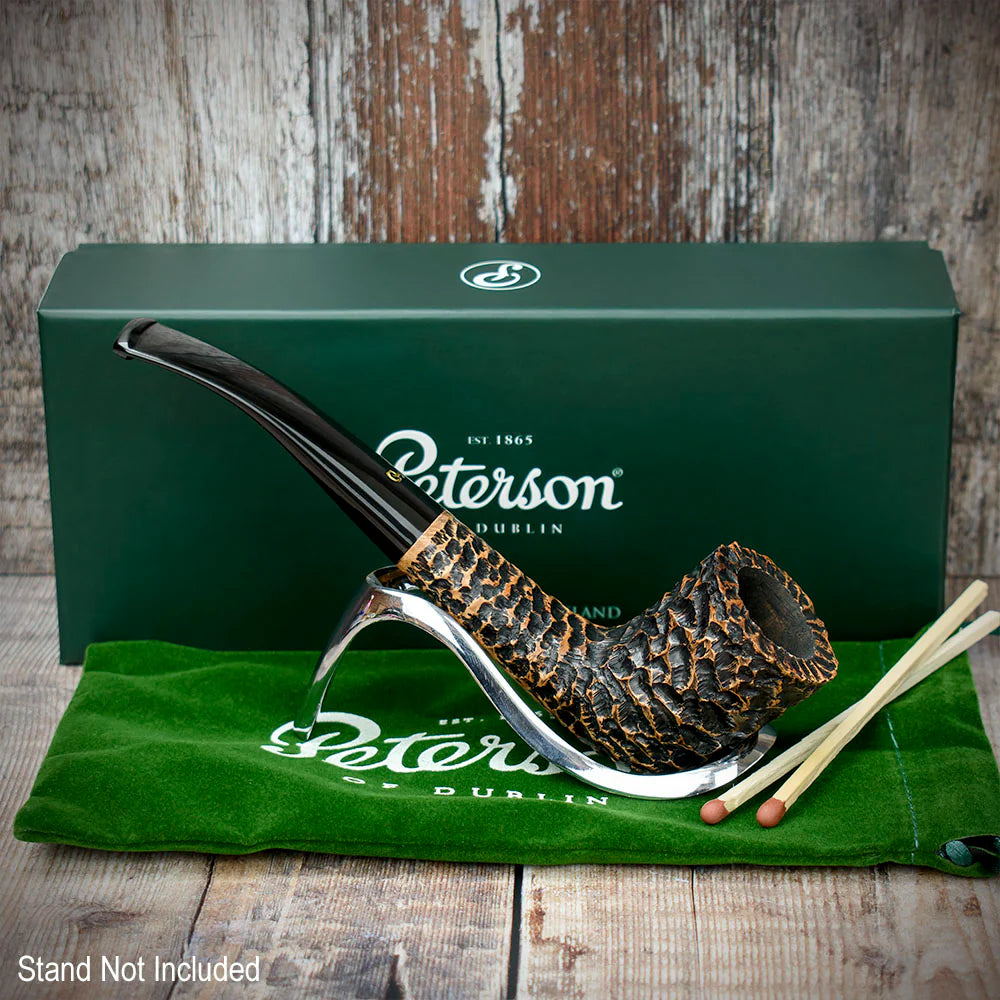 Peterson of Dublin Aran Rusticated Briar Smoking Pipe - Shape No.268