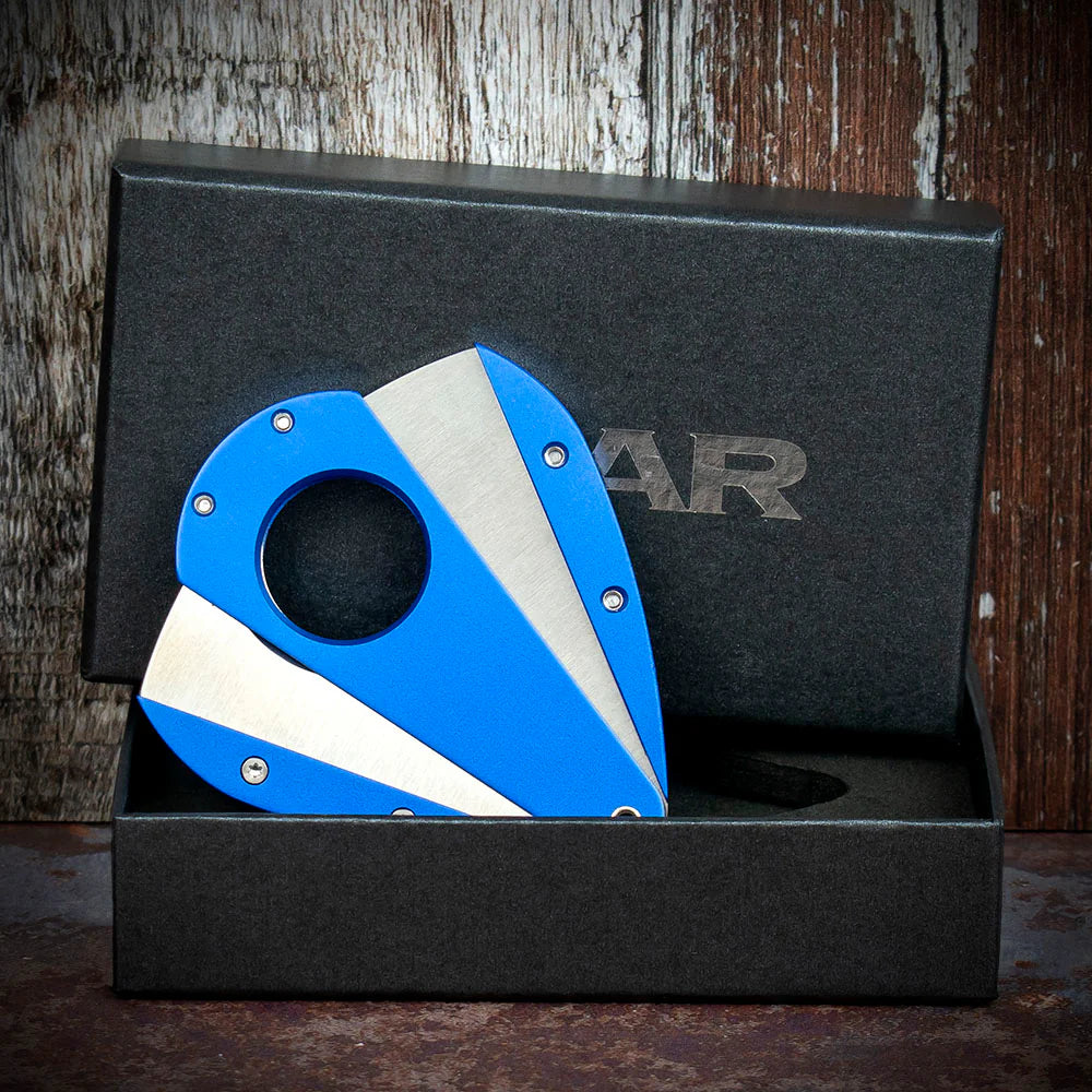 Xikar Xi-1 Blue Anodised 100BL Double Blade Guillotine Cigar Cutter
