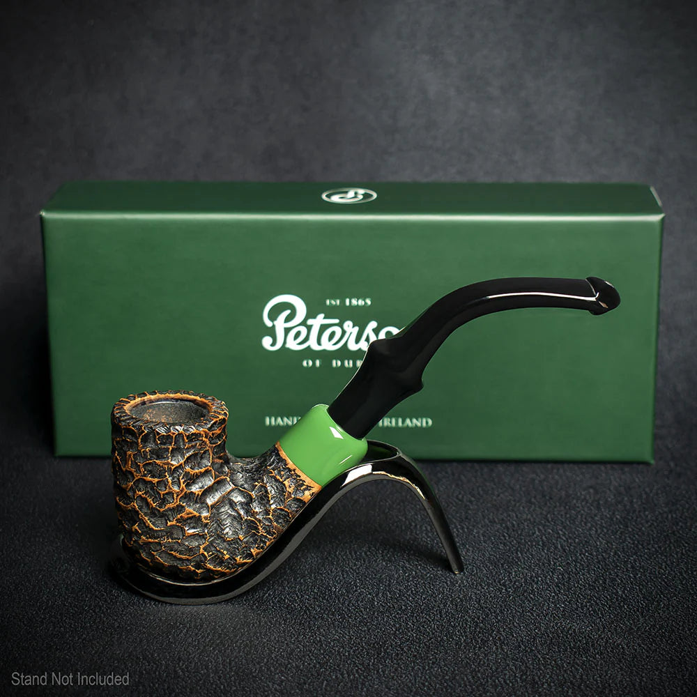 Peterson of Dublin St. Patrick's Day 2024 Limited Edition Rusticated "P" Lip Briar Pipe - Shape 313