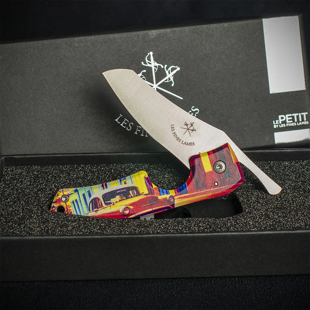 Les Fines Lames Le Petit Cigar Cutter & Knife - Havana Streets - Almendron