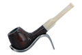 Jean Claude 9mm Filter Dark Rustic  Briar Smoking Pipe - Shape 07