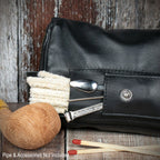 Chacom Two Pipe Combination Pouch - Black Leather