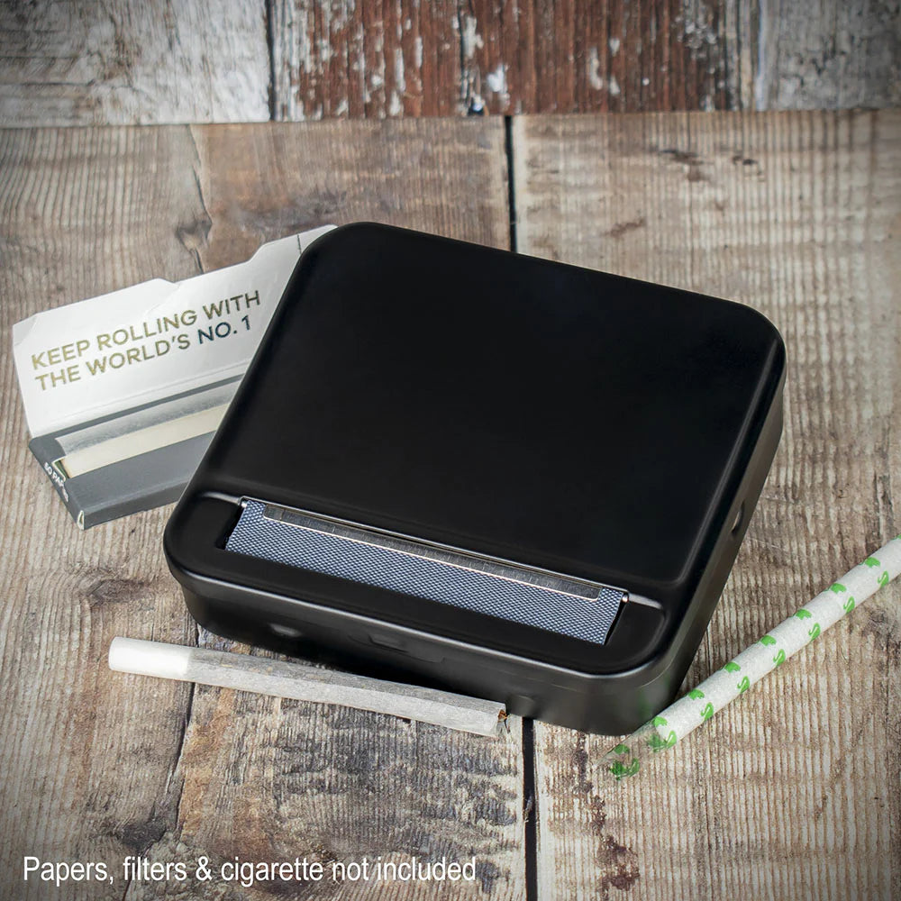 "Cool" Adjustable Black Metal Automatic Rolling Box - Cloth Blind