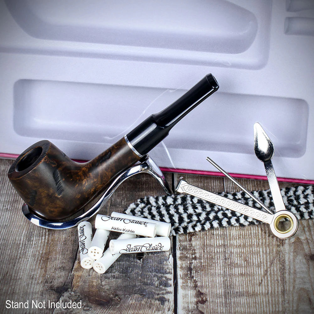 Smoke-King Pipe Smoker's Starter Kit - Straight Rustic Pipe