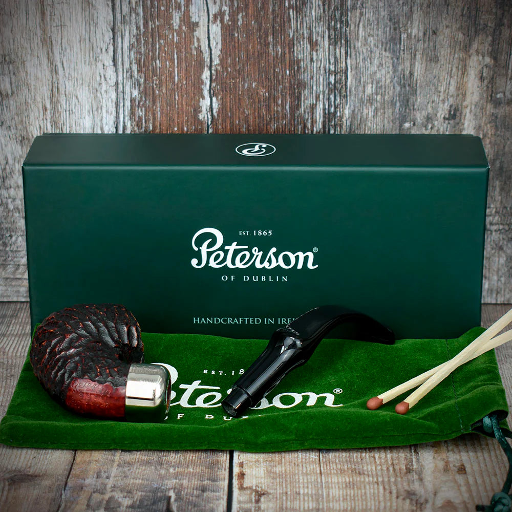 Peterson of Dublin System Rustic Briar Smoking Pipe - Shape No.317