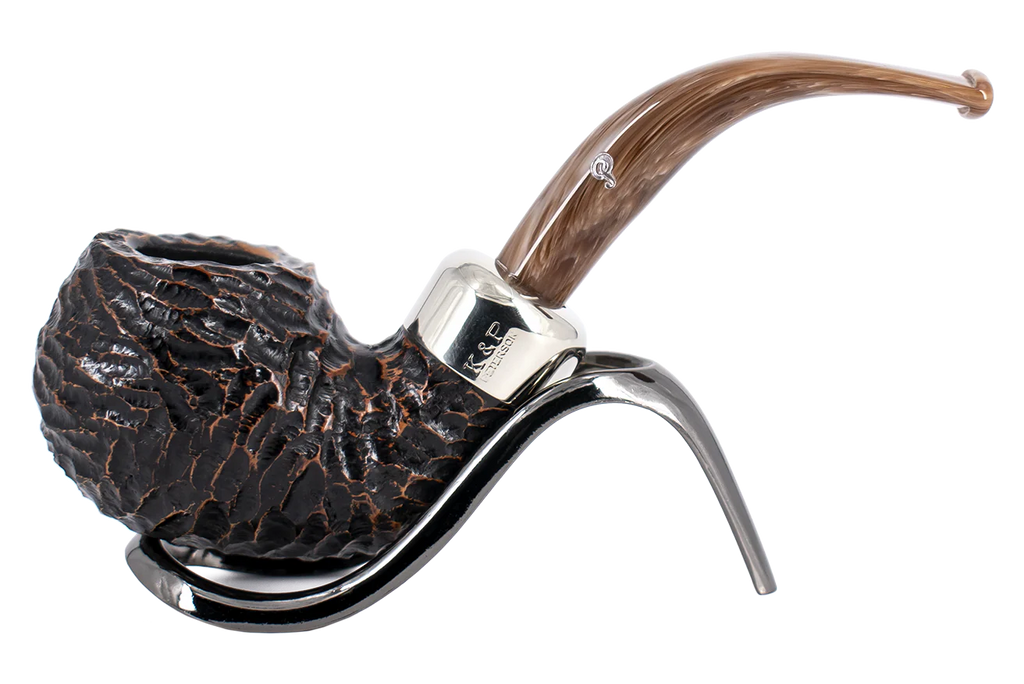 Peterson of Dublin Derry Rusticated Briar Smoking Pipe - Shape XL02 - 9mm