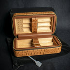 Sikarlan Leather Travel Cigar Case  - 6 Cigars