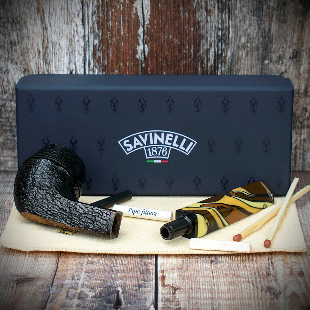 Savinelli Paloma Rustic Black 510 - 6mm Briar Pipe