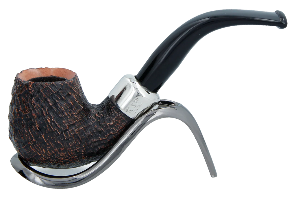 Peterson of Dublin Arklow Sandblasted Briar Smoking Pipe - Shape 221 - 9mm
