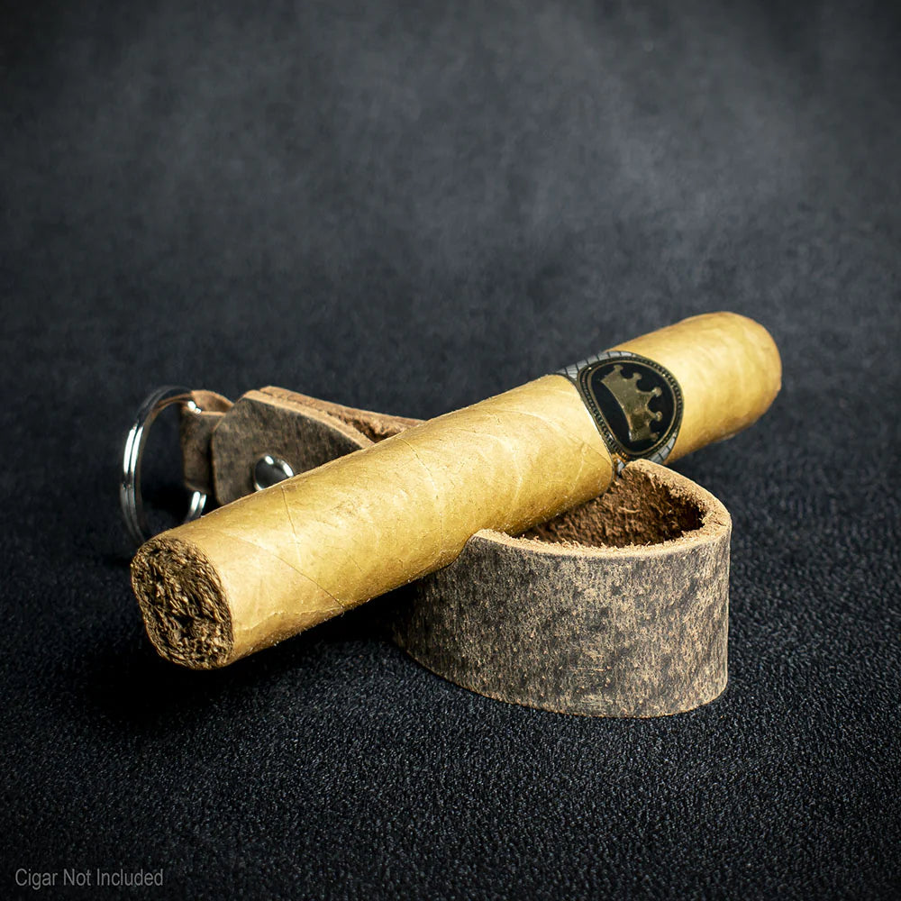 Adorini Leather Cigar & Pipe Rest (with Key Chain)
