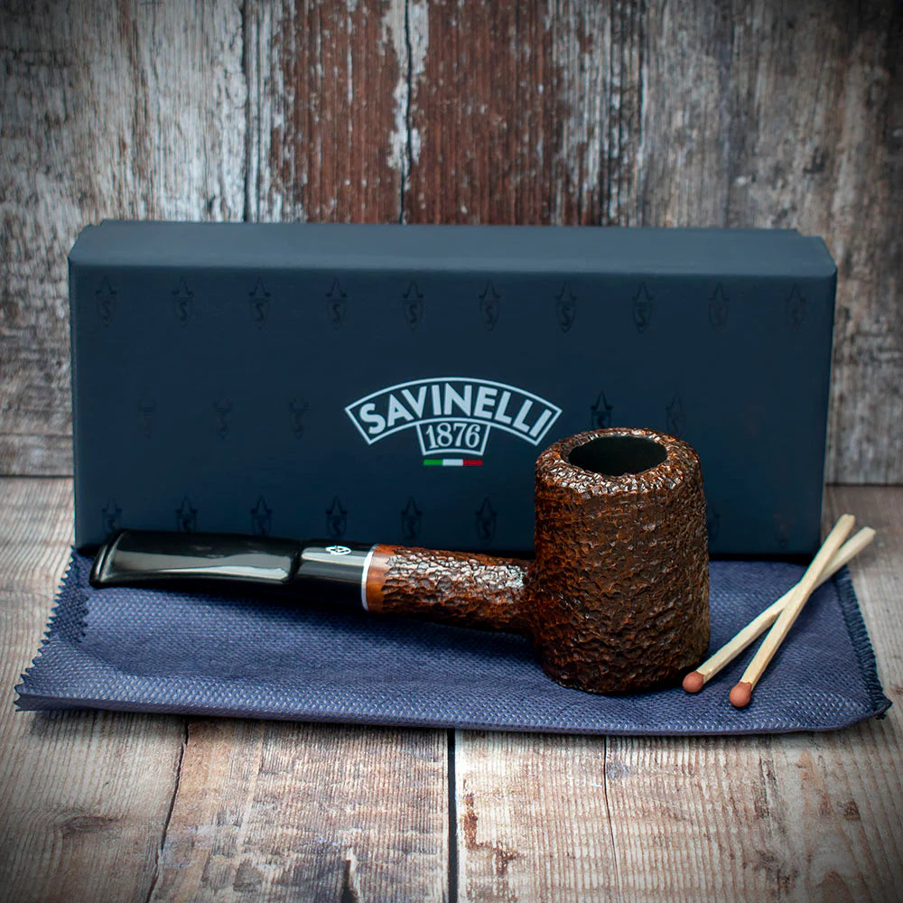 Savinelli Tre Rusticated Briar Pipe - 310