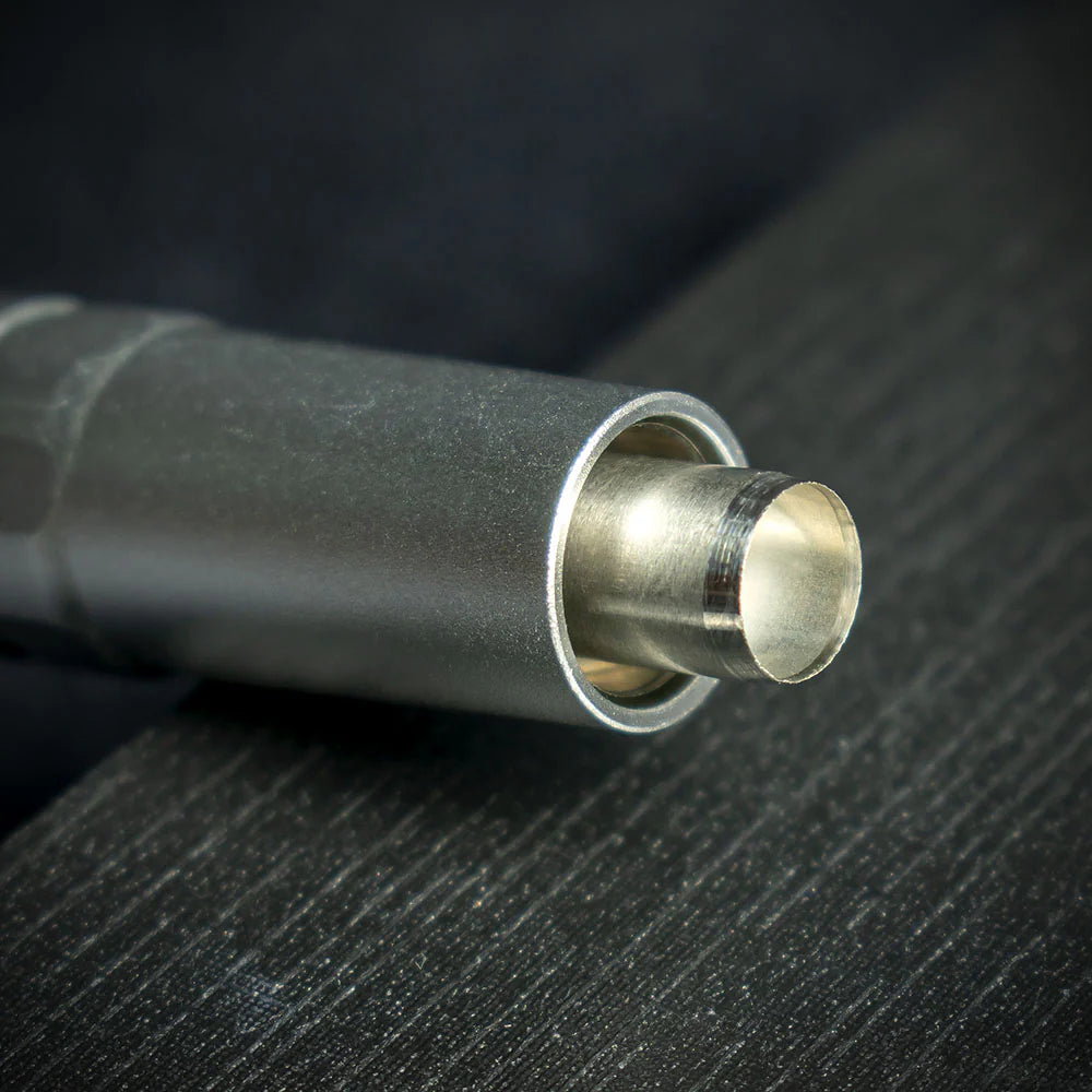 Satin Silver Metal Cigar Drill Spike Nubber & Double Punch - Draw Enhancer Tool